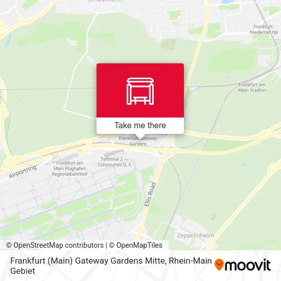 Карта Frankfurt (Main) Gateway Gardens Mitte