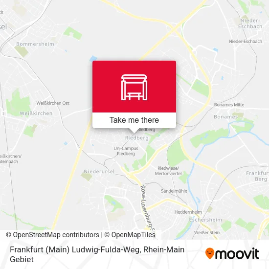Карта Frankfurt (Main) Ludwig-Fulda-Weg