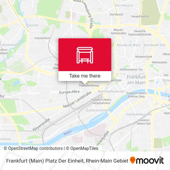 Карта Frankfurt (Main) Platz Der Einheit