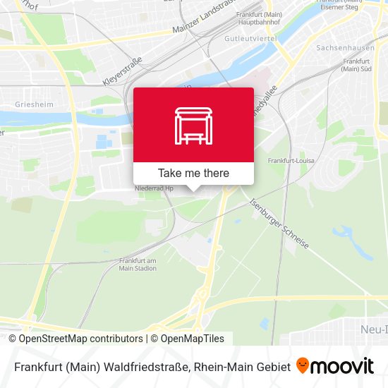 Frankfurt (Main) Waldfriedstraße map