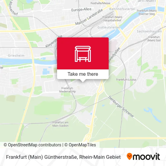 Карта Frankfurt (Main) Güntherstraße
