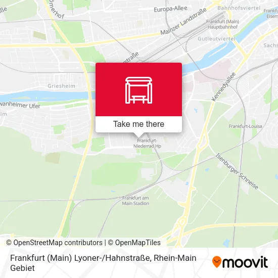 Карта Frankfurt (Main) Lyoner- / Hahnstraße