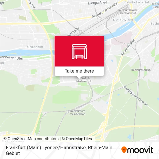 Карта Frankfurt (Main) Lyoner- / Hahnstraße