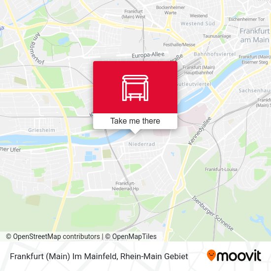 Карта Frankfurt (Main) Im Mainfeld