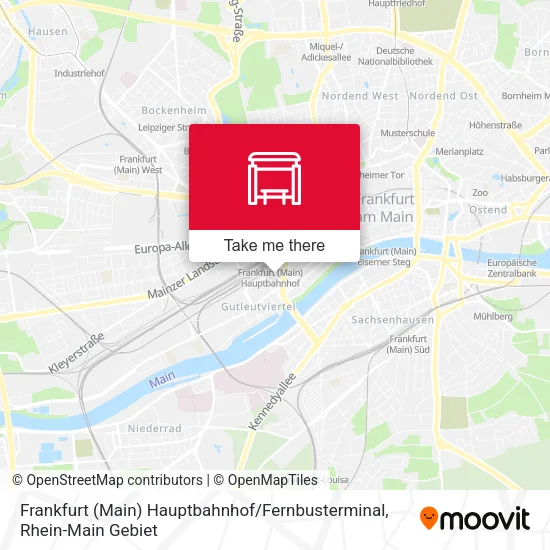 Карта Frankfurt (Main) Hauptbahnhof / Fernbusterminal