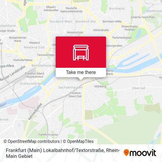 Frankfurt (Main) Lokalbahnhof / Textorstraße map