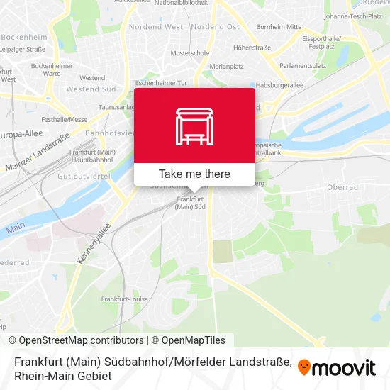 Карта Frankfurt (Main) Südbahnhof / Mörfelder Landstraße
