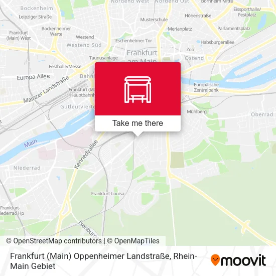 Карта Frankfurt (Main) Oppenheimer Landstraße