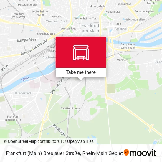 Карта Frankfurt (Main) Breslauer Straße