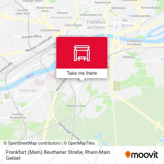Карта Frankfurt (Main) Beuthener Straße