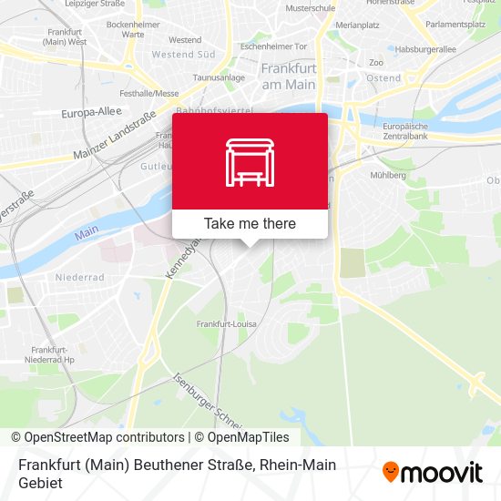 Frankfurt (Main) Beuthener Straße map