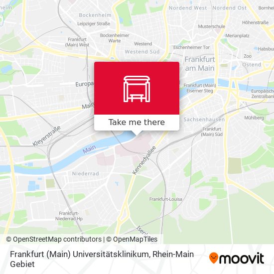 Frankfurt (Main) Universitätsklinikum map