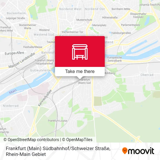 Карта Frankfurt (Main) Südbahnhof / Schweizer Straße
