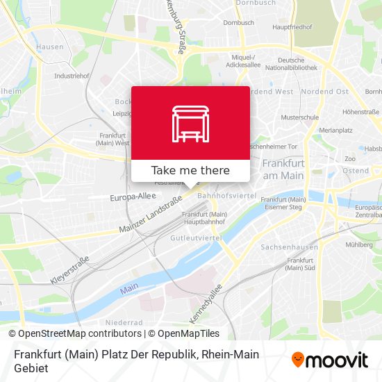 Карта Frankfurt (Main) Platz Der Republik