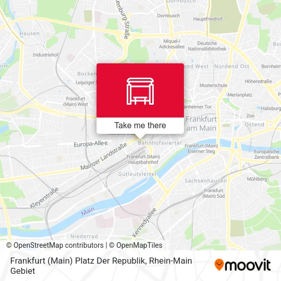 Карта Frankfurt (Main) Platz Der Republik