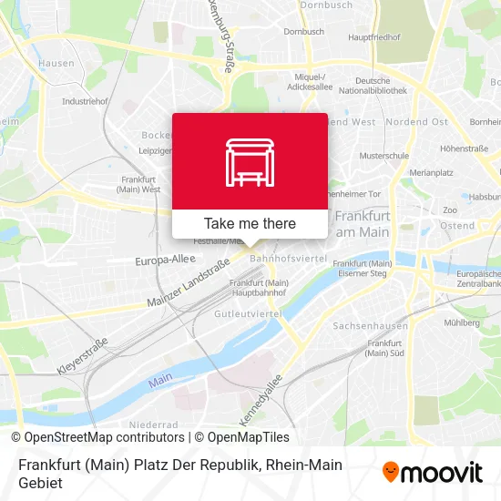 Карта Frankfurt (Main) Platz Der Republik