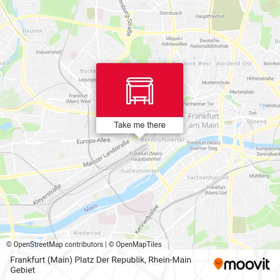 Карта Frankfurt (Main) Platz Der Republik