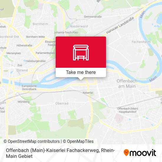 Карта Offenbach (Main)-Kaiserlei Fachackerweg