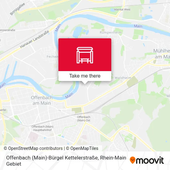 Карта Offenbach (Main)-Bürgel Kettelerstraße