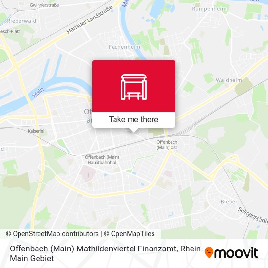 Offenbach (Main)-Mathildenviertel Finanzamt map
