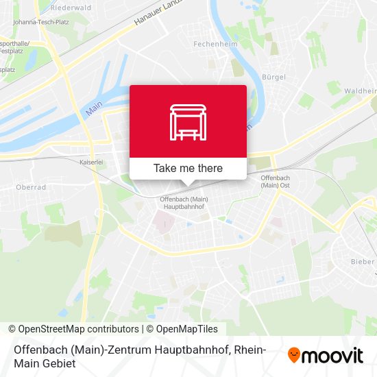 Offenbach (Main)-Zentrum Hauptbahnhof map