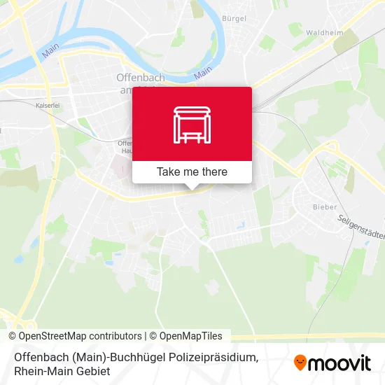 Карта Offenbach (Main)-Buchhügel Polizeipräsidium