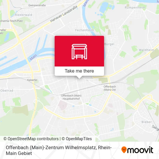 Offenbach (Main)-Zentrum Wilhelmsplatz map