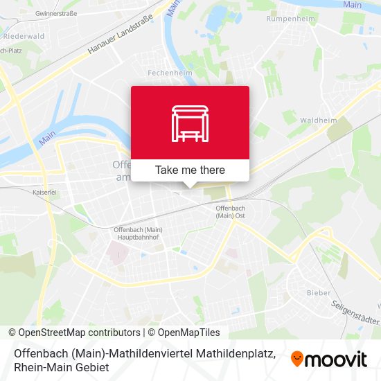 Карта Offenbach (Main)-Mathildenviertel Mathildenplatz
