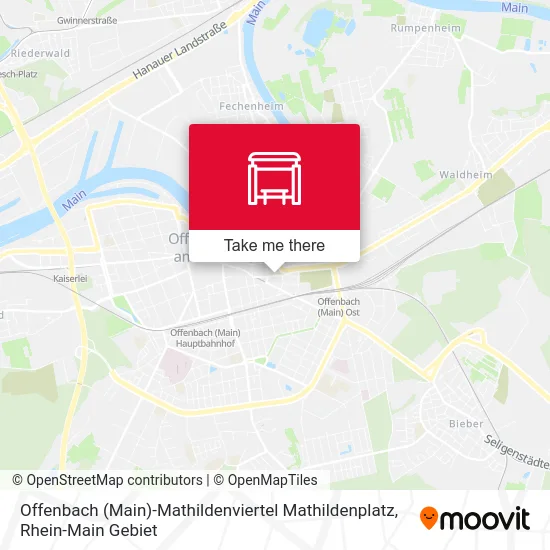 Карта Offenbach (Main)-Mathildenviertel Mathildenplatz