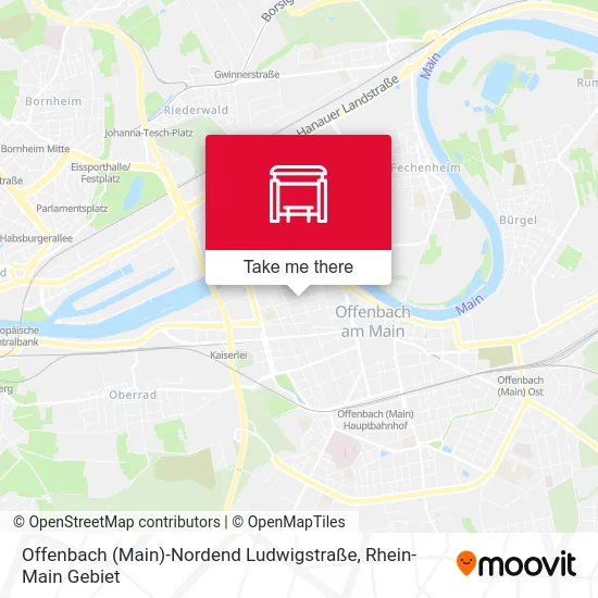 Карта Offenbach (Main)-Nordend Ludwigstraße