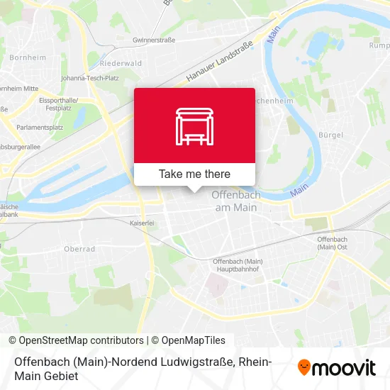 Карта Offenbach (Main)-Nordend Ludwigstraße