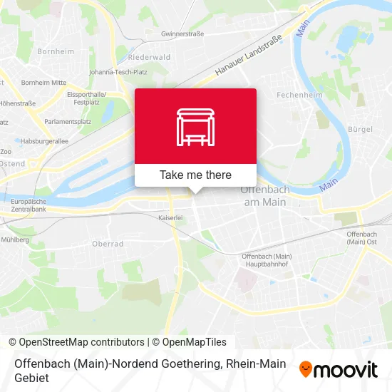 Карта Offenbach (Main)-Nordend Goethering