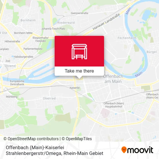 Карта Offenbach (Main)-Kaiserlei Strahlenbergerstr / Omega