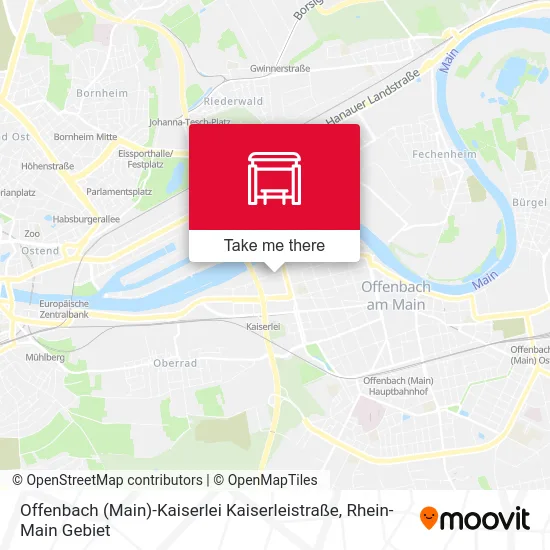 Карта Offenbach (Main)-Kaiserlei Kaiserleistraße