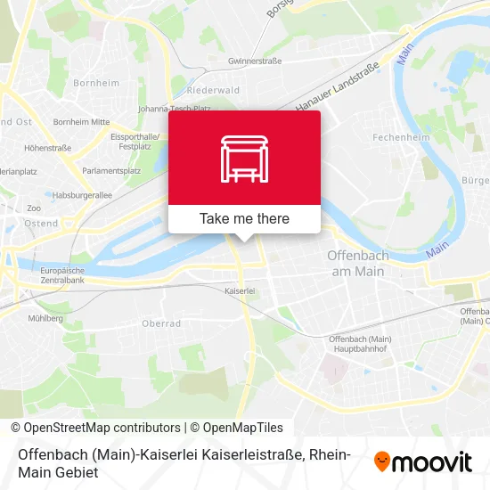 Карта Offenbach (Main)-Kaiserlei Kaiserleistraße