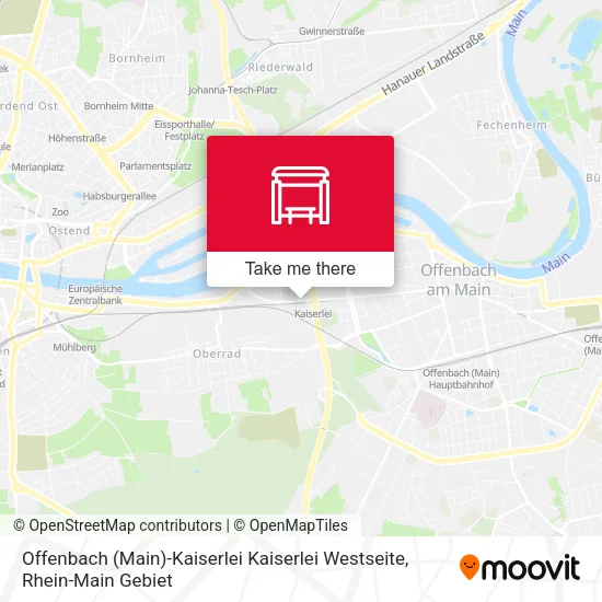 Карта Offenbach (Main)-Kaiserlei Kaiserlei Westseite