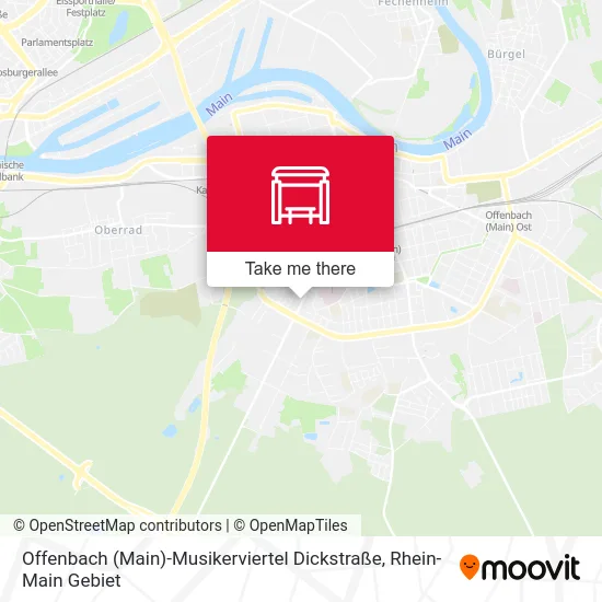 Карта Offenbach (Main)-Musikerviertel Dickstraße