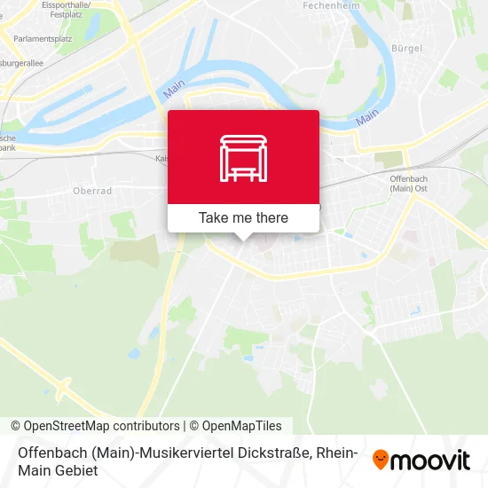 Карта Offenbach (Main)-Musikerviertel Dickstraße