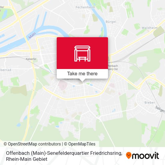 Карта Offenbach (Main)-Senefelderquartier Friedrichsring