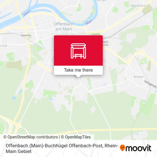 Карта Offenbach (Main)-Buchhügel Offenbach-Post