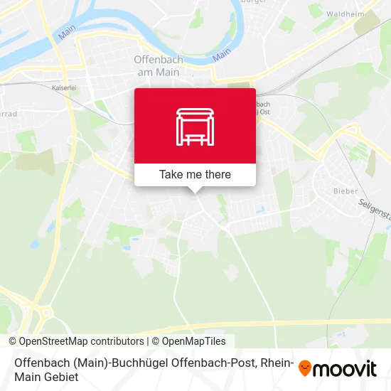 Карта Offenbach (Main)-Buchhügel Offenbach-Post