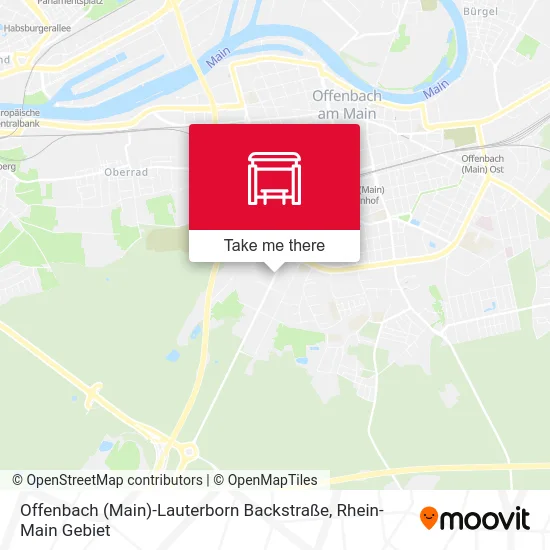 Карта Offenbach (Main)-Lauterborn Backstraße