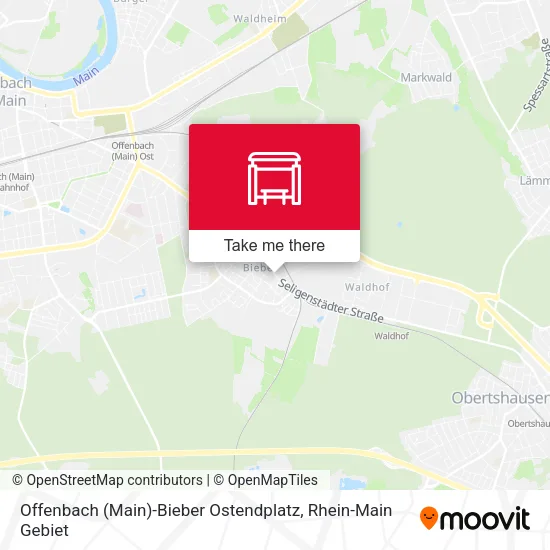 Карта Offenbach (Main)-Bieber Ostendplatz