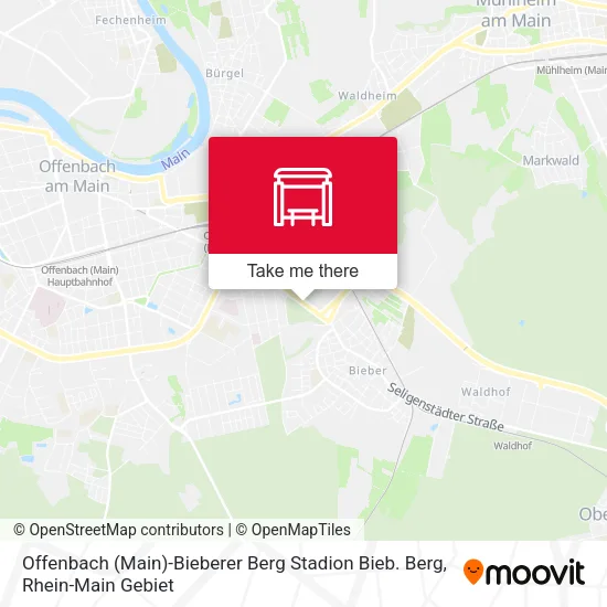 Карта Offenbach (Main)-Bieberer Berg Stadion Bieb. Berg