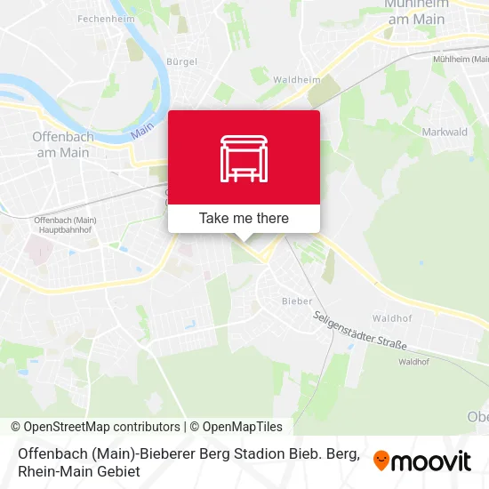 Карта Offenbach (Main)-Bieberer Berg Stadion Bieb. Berg