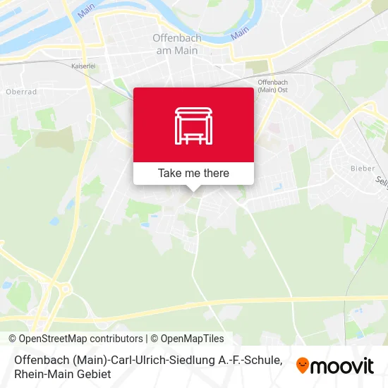 Карта Offenbach (Main)-Carl-Ulrich-Siedlung A.-F.-Schule