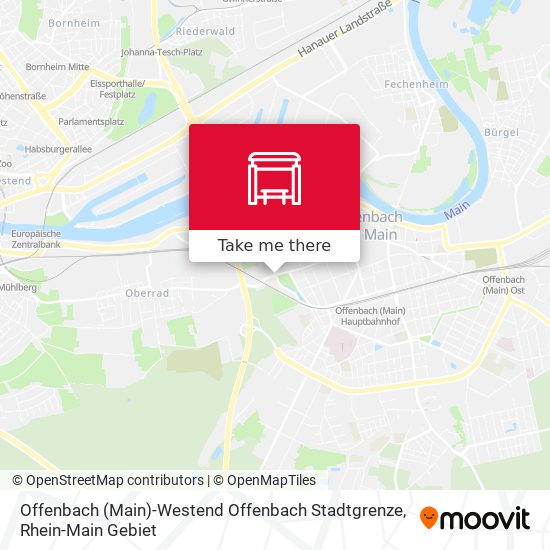 Offenbach (Main)-Westend Offenbach Stadtgrenze map