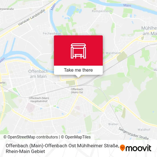 Карта Offenbach (Main)-Offenbach Ost Mühlheimer Straße