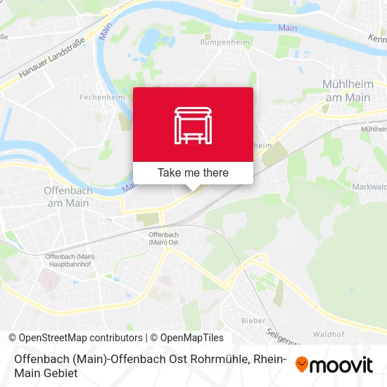 Карта Offenbach (Main)-Offenbach Ost Rohrmühle