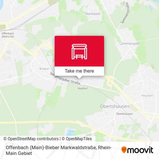 Карта Offenbach (Main)-Bieber Markwaldstraße